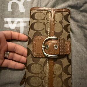 Coach Brown and Tan Wallet